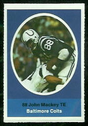 1972 Sunoco Stamps      032      John Mackey